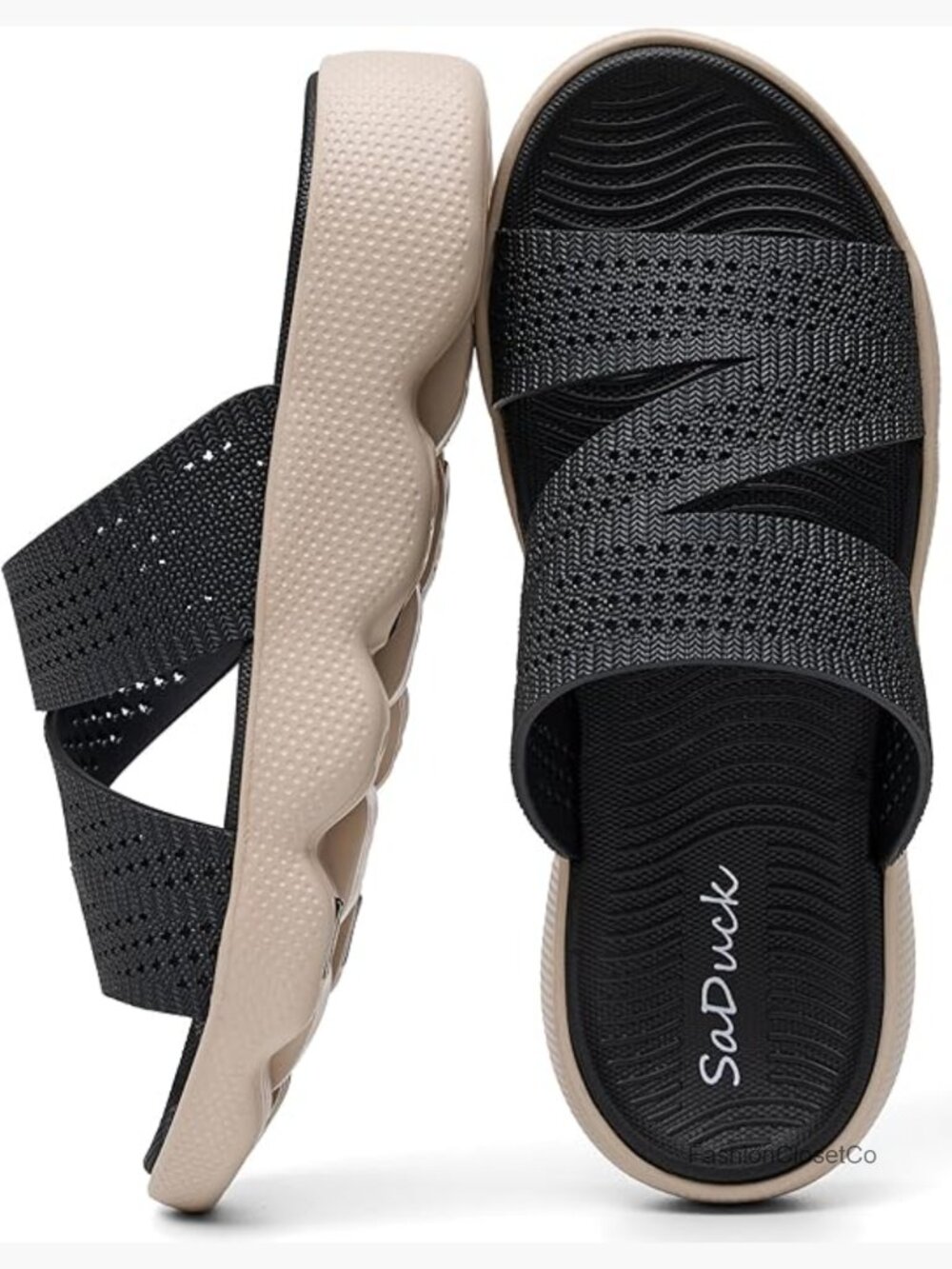Women's Beach Sandals - Cute Slip On Summer Slides - Non Slip Casual Shoes for